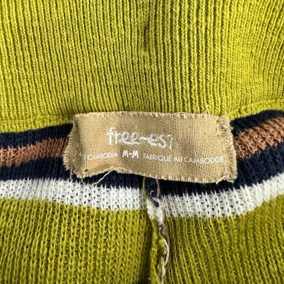 Free People Mariner Sweater Stripe Knit Pants in Palma Green Size Medium - Picture 7 of 8